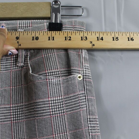 Frame Jeans Womens 24 Denim High Rise Crop Mini Boot Cut Washed Plaid Pant - Picture 10 of 14